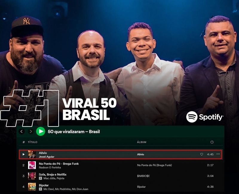 Alívio é 1ª Posição na playlist 